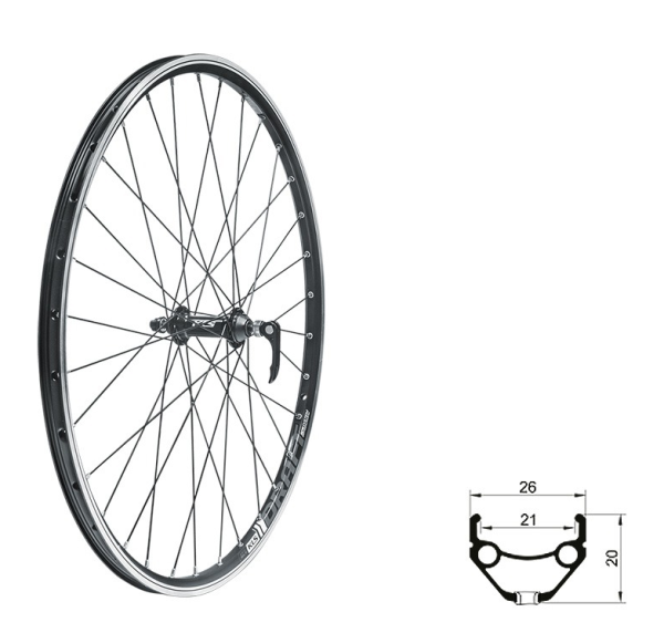 Vorderrad KLS DRAFT V-brake F, 28/29", black