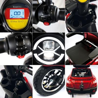 Rolektro, E-Trike 15 V.3 Lithium, Rot, 60-30AH Akku, 1000 Watt Produktbild 2