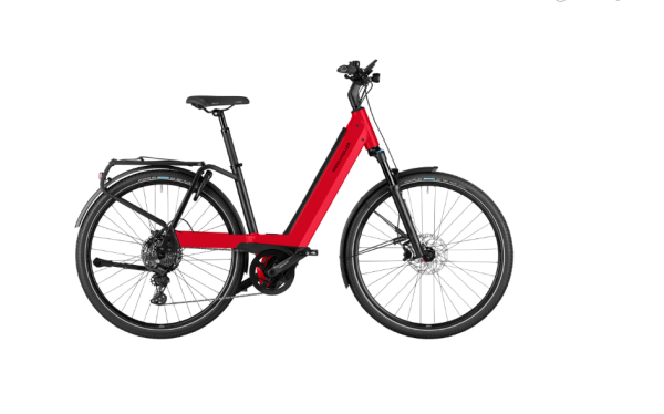 Riese & M&uuml;ller Nevo4 touring 10s, dynamic red met., Rh56, CX, 625wh, Kiox300, beh. Sattel, Schloss/Kette