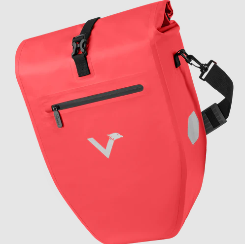 ValkBasic - Rot 28L  gro&szlig;e & wasserdichte Gep&auml;cktr&auml;gertasche Mit Reflektoren, Kantenschutz & praktischem Rollverschluss