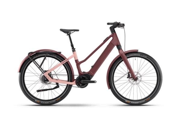 Winora iRide Pure R5f MID i400Wh 5-G Nexus   24-25 Wi BSXM MA_red velv. rose tan Rh S