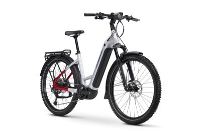 Haibike TREKKING 7 LOW i800Wh 11-G Cues   25-27 HB BCXK GL_grey red blue Rh M 45 Produktbild 1
