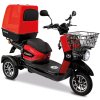 Rolektro, E-Carrier 25 V.3 Lithium, Rot, mit XXL-Koffer, 60V-32,5Ah Akku, 1000 Watt