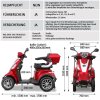 Rolektro, E-Quad 25 V.2, Rot, 60V-20Ah Bleigel Akkus, 1000 Watt