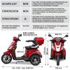 Rolektro, E-Trike 15 V.2, Rot, 60V-20Ah Bleigel Akkus, 1000 Watt