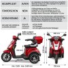 Rolektro, E-Trike 25 V.2, Rot, 60V-20Ah Bleigel Akkus, 1000 Watt