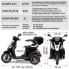 Rolektro, E-Trike 25 V.2, Schwarz, 60V-20Ah Bleigel Akkus, 1000 Watt